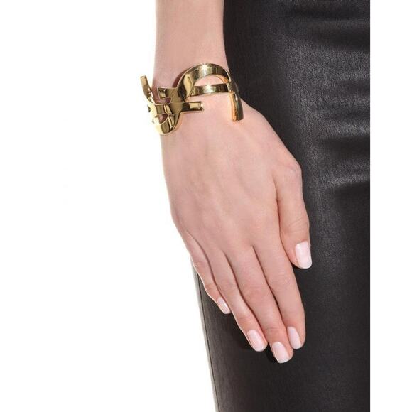 Saint Laurent Monogram Bracelet - Medium Gold - Picture 3 of 3